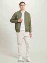 είδη ένδυσης Alcott λινό bomber jacket μπλε άνδρες RRJDJ4869 - Image 3