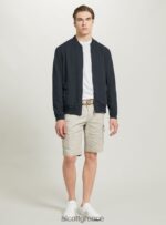 είδη ένδυσης Alcott λινό bomber jacket μπλε άνδρες RRJDJ4982 - Image 3