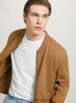 είδη ένδυσης Alcott λινό bomber jacket μπλε άνδρες RRJDJ4741 - Image 4