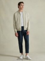 είδη ένδυσης Alcott λινό bomber jacket μπλε άνδρες RRJDJ4897 - Image 5