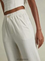 είδη ένδυσης Alcott λινό παντελόνι culotte wh2 λευκό γυναίκες RRJDJ4472 - Image 4
