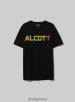 είδη ένδυσης Alcott μπλουζάκι από βαμβακερό στάμπα μεγάλου μεγέθους μαύρος άνδρες RRJDJ41049 - Image 2