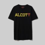 είδη ένδυσης Alcott μπλουζάκι από βαμβακερό στάμπα μεγάλου μεγέθους μαύρος άνδρες RRJDJ41049