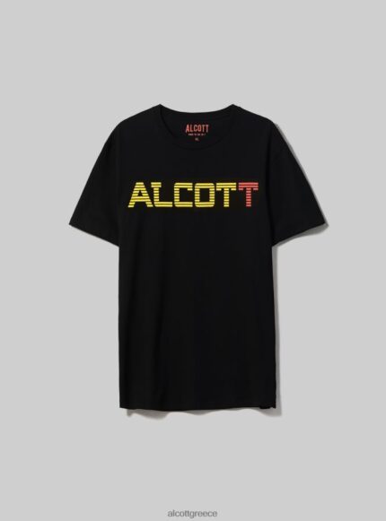 είδη ένδυσης Alcott μπλουζάκι από βαμβακερό στάμπα μεγάλου μεγέθους μαύρος άνδρες RRJDJ41049