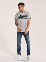 είδη ένδυσης Alcott μπλουζάκι με τυπωμένο μπροστινό λογότυπο μαύρος άνδρες RRJDJ4932 - Image 3