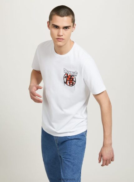 είδη ένδυσης Alcott μπλουζάκι dragon ball wh3 λευκό άνδρες RRJDJ4665