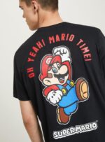 είδη ένδυσης Alcott μπλουζάκι super mario bk1 μαύρο άνδρες RRJDJ4674