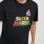 είδη ένδυσης Alcott μπλουζάκι super mario bk1 μαύρο άνδρες RRJDJ4676