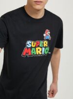 είδη ένδυσης Alcott μπλουζάκι super mario bk1 μαύρο άνδρες RRJDJ4676
