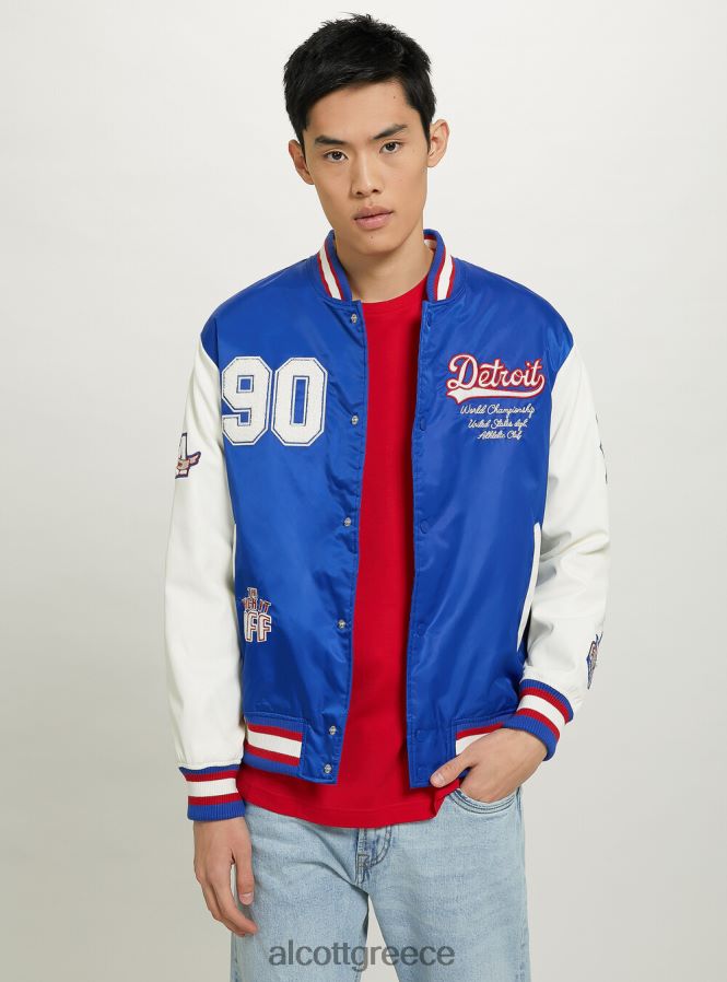 είδη ένδυσης Alcott μπουφάν varsity bomber με patch ry1 royale σκοτεινό άνδρες RRJDJ4863 - Image 2