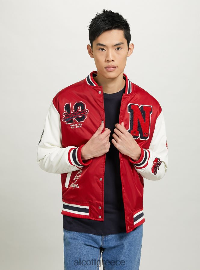 είδη ένδυσης Alcott μπουφάν varsity bomber με patch ry1 royale σκοτεινό άνδρες RRJDJ4864 - Image 4