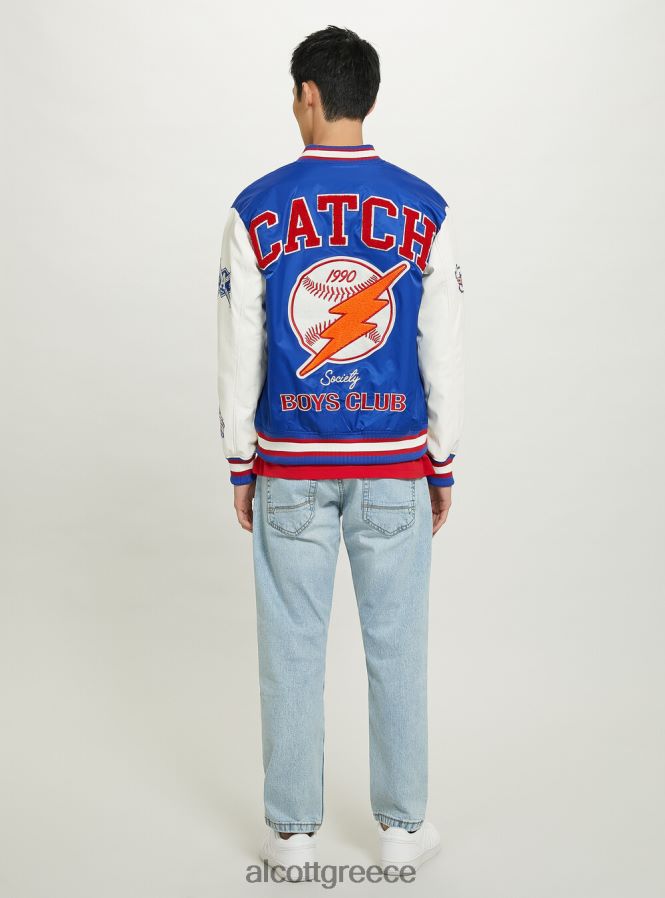 είδη ένδυσης Alcott μπουφάν varsity bomber με patch ry1 royale σκοτεινό άνδρες RRJDJ4863 - Image 5