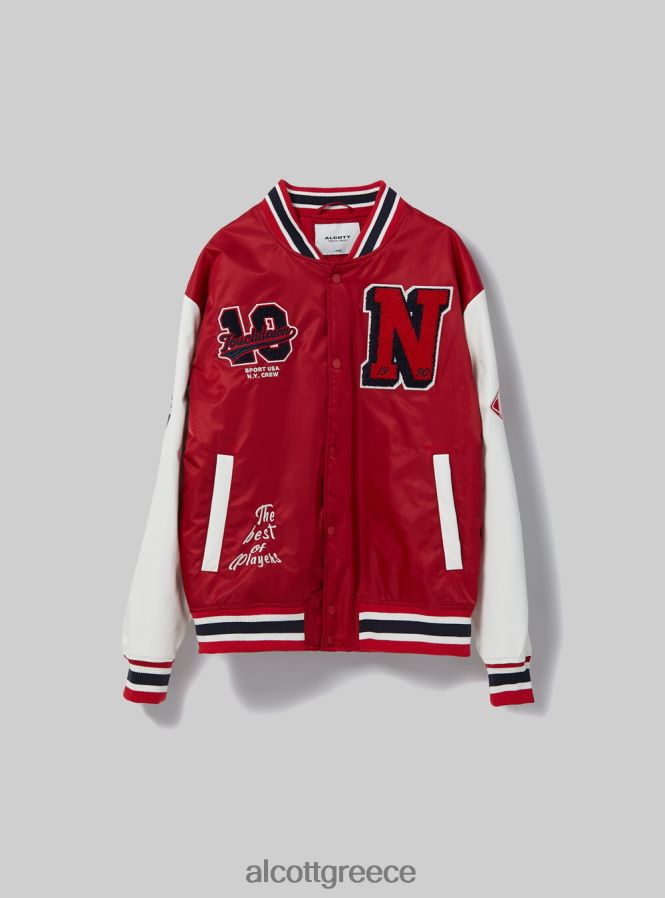 είδη ένδυσης Alcott μπουφάν varsity bomber με patch ry1 royale σκοτεινό άνδρες RRJDJ4864 - Image 8