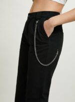 είδη ένδυσης Alcott παντελόνι jogger με αλυσίδα bk1 μαύρο γυναίκες RRJDJ440 - Image 3