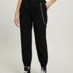 είδη ένδυσης Alcott παντελόνι jogger με αλυσίδα bk1 μαύρο γυναίκες RRJDJ440
