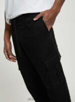 είδη ένδυσης Alcott παντελόνι jogger με μεγάλες τσέπες bk1 μαύρο άνδρες RRJDJ4671 - Image 3