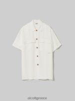 είδη ένδυσης Alcott πουκάμισο twill με μεγάλες τσέπες wh1 υπόλευκο άνδρες RRJDJ4623 - Image 6