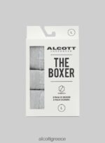 είδη ένδυσης Alcott σετ 3 ζευγαριών βαμβακερό μποξεράκι bk1/mgy2/mgy1 άνδρες RRJDJ41144 - Image 3