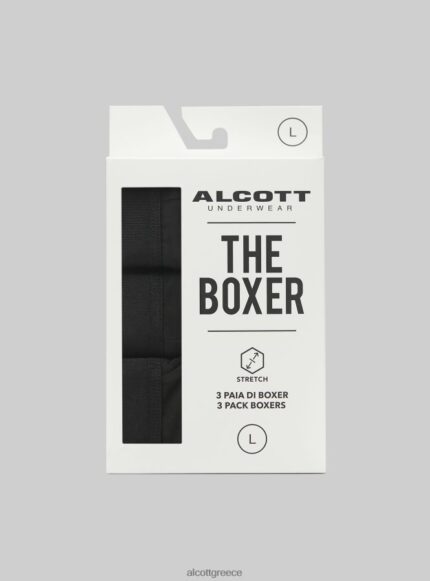 είδη ένδυσης Alcott σετ 3 ζευγαριών βαμβακερό μποξεράκι bk1/mgy2/mgy1 άνδρες RRJDJ4726