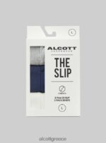 είδη ένδυσης Alcott σετ από 3 ζευγάρια βαμβακερά σλιπ bk1/mgy2/mgy1 άνδρες RRJDJ41116 - Image 3