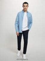 είδη ένδυσης Alcott τέντωμα βαμβακερό twill chinos c2201 μπλε άνδρες RRJDJ41169 - Image 3