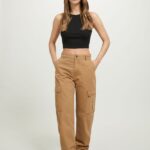 είδη ένδυσης Alcott φορτίο pantalone σε twill bk1 μαύρο γυναίκες RRJDJ493
