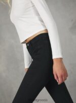 είδη ένδυσης Alcott ψηλόμεσο σούπερ στενό τζιν σε stretch τζιν d000 μαύρο γυναίκες RRJDJ4266 - Image 4
