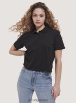 είδη ένδυσης Alcott crop fit μπλουζάκι πόλο άσπρο γυναίκες RRJDJ4304 - Image 2