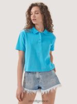 είδη ένδυσης Alcott crop fit μπλουζάκι πόλο άσπρο γυναίκες RRJDJ4320 - Image 3