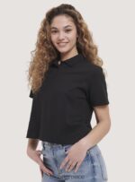 είδη ένδυσης Alcott crop fit μπλουζάκι πόλο άσπρο γυναίκες RRJDJ4304 - Image 4
