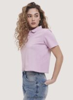 είδη ένδυσης Alcott crop fit μπλουζάκι πόλο άσπρο γυναίκες RRJDJ4306 - Image 4