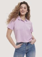 είδη ένδυσης Alcott crop fit μπλουζάκι πόλο άσπρο γυναίκες RRJDJ4306
