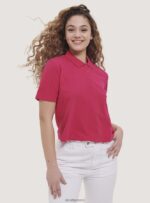 είδη ένδυσης Alcott crop fit μπλουζάκι πόλο άσπρο γυναίκες RRJDJ4450