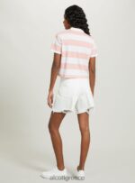 είδη ένδυσης Alcott crop fit μπλουζάκι πόλο με ρίγες c4400 ροζ γυναίκες RRJDJ47 - Image 5