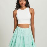 είδη ένδυσης Alcott crop top με κορδόνια wh2 λευκό γυναίκες RRJDJ42