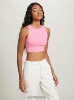 είδη ένδυσης Alcott crop top με κορδόνια wh2 λευκό γυναίκες RRJDJ4333 - Image 4