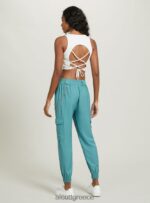 είδη ένδυσης Alcott crop top με κορδόνια wh2 λευκό γυναίκες RRJDJ410 - Image 5