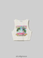είδη ένδυσης Alcott crop top με κορδόνια wh2 λευκό γυναίκες RRJDJ410 - Image 6