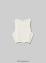 είδη ένδυσης Alcott crop top με κορδόνια wh2 λευκό γυναίκες RRJDJ42 - Image 6