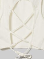 είδη ένδυσης Alcott crop top με κορδόνια wh2 λευκό γυναίκες RRJDJ42 - Image 8