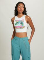 είδη ένδυσης Alcott crop top με κορδόνια wh2 λευκό γυναίκες RRJDJ410
