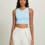 είδη ένδυσης Alcott crop top με κορδόνια wh2 λευκό γυναίκες RRJDJ4275