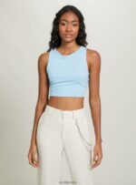 είδη ένδυσης Alcott crop top με κορδόνια wh2 λευκό γυναίκες RRJDJ4275