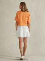 είδη ένδυσης Alcott cropped blazer από λινό μείγμα gn3 πράσινο φως γυναίκες RRJDJ4514 - Image 5
