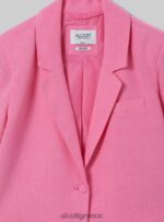 είδη ένδυσης Alcott cropped blazer από λινό μείγμα gn3 πράσινο φως γυναίκες RRJDJ4506 - Image 7