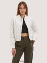είδη ένδυσης Alcott cropped bomber jacket με ανακυκλωμένη επένδυση bk1 μαύρο γυναίκες RRJDJ433 - Image 3