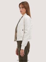 είδη ένδυσης Alcott cropped bomber jacket με ανακυκλωμένη επένδυση bk1 μαύρο γυναίκες RRJDJ433 - Image 4
