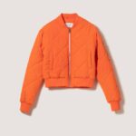 είδη ένδυσης Alcott cropped bomber jacket με ανακυκλωμένη επένδυση br2 καφέ μέτριο γυναίκες RRJDJ4221