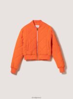 είδη ένδυσης Alcott cropped bomber jacket με ανακυκλωμένη επένδυση br2 καφέ μέτριο γυναίκες RRJDJ4221