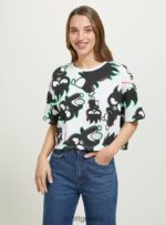 είδη ένδυσης Alcott cropped μπλουζάκι badtz-maru wh3 λευκό γυναίκες RRJDJ4415 - Image 2